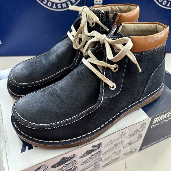 NIB | Birkenstock Pasadena Lace Up Ankle Boot Navy Blue Regular Width EU 37 - Picture 2 of 10